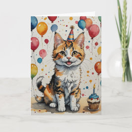 Kitty's Birthday Cheer - Anpassbar Karte