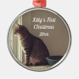 Kitty's erste Weihnachten Ornament Aus Metall