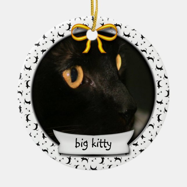 Kitty's First Hanukkah oder First Christmas Keramikornament (Vorne)