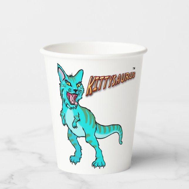 KITTYSAURUS™ PAPiertassen Pappbecher (Vorderseite)