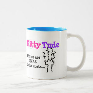 "KittyTude!" Zweifarbige Tasse