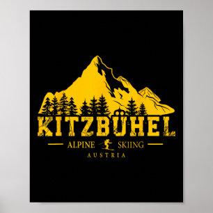 Kitzbühel Austria Ski Resort Alpin Skifahren Öster Poster