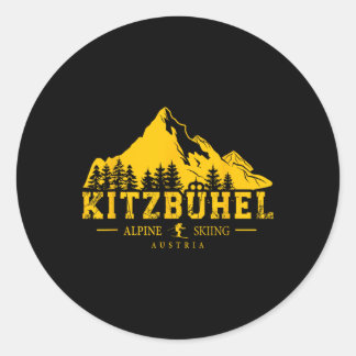 Kitzbühel Österreich Skigebiet Alpin Skifahren Öst Runder Aufkleber