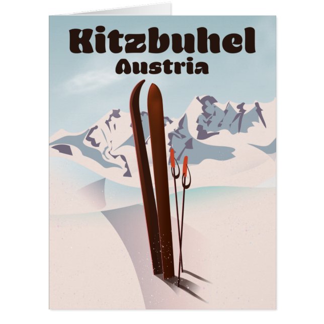 Kitzbühel Österreichisches Skiposter (Vorderseite)
