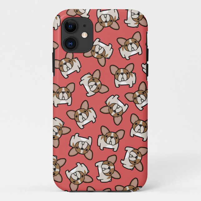 Kitzgescheckte Frenchies Case-Mate iPhone Hülle (Rückseite)