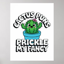 Kitzle meine Fantasie – Süßer Kaktus-Wortwitz Poster