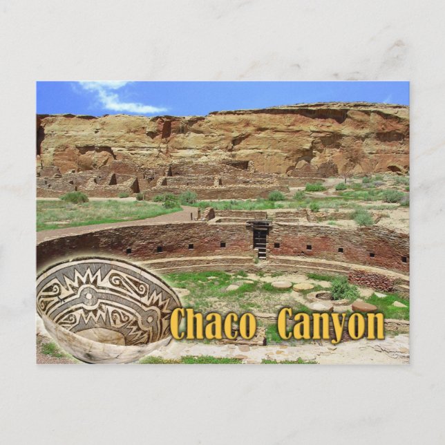 Kiva bei Chetro Ketl, Chaco Canyon, New Mexico Postkarte (Vorderseite)
