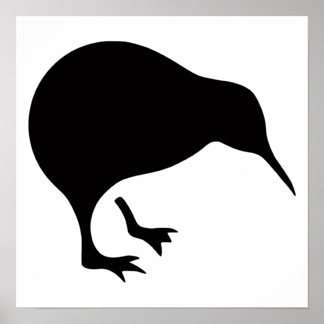 Kiwi Alle Schwarzen und Alle Weißen Neuseeländisch Poster (Vorne)