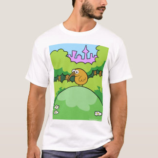 Kiwi auf einem Hügel. Dunkle und helle Kleidung T-Shirt