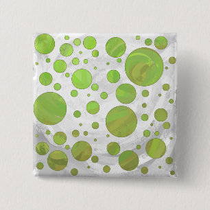 Kiwi Bash Green Polka Dot Button