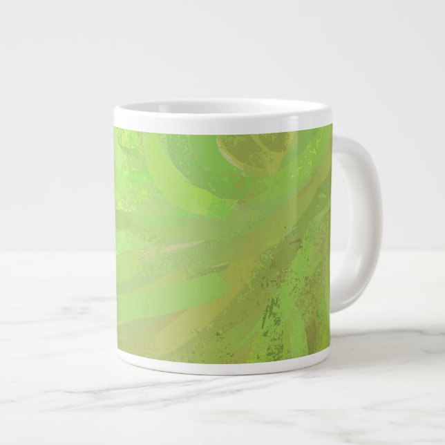 Kiwi Bash Green Swirl Jumbo-Tasse (Vorderseite Rechts)