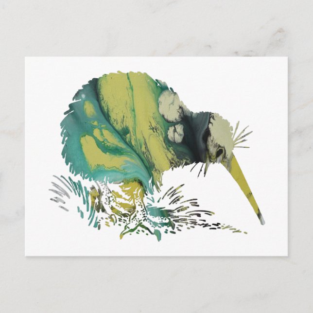 Kiwi Bird Art Postkarte (Vorderseite)