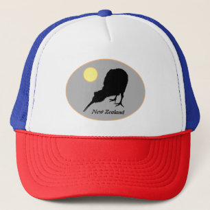Kiwi Bird & Moon, Neuseeland, Bro Fashion/ Hat Truckerkappe