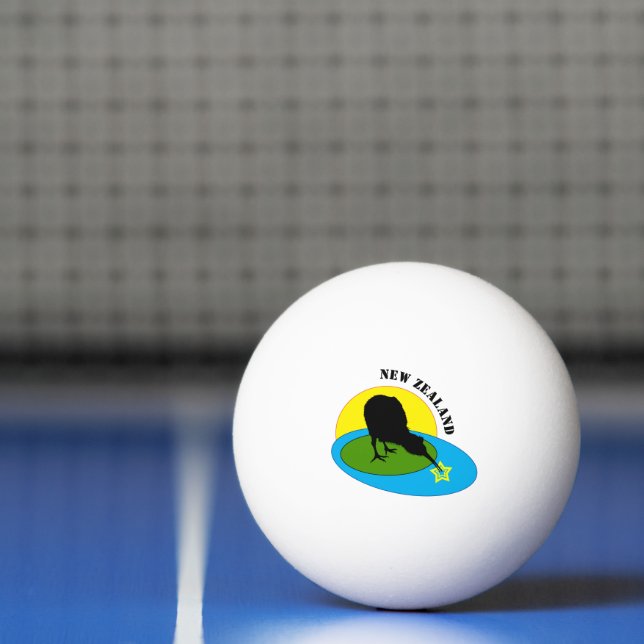 Kiwi Bird & Neuseeland Spiele / Sport Tischtennisball (Netto)
