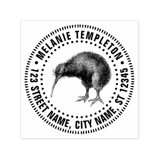 Kiwi Bird Rücksendeadresse Permastempel (Design)