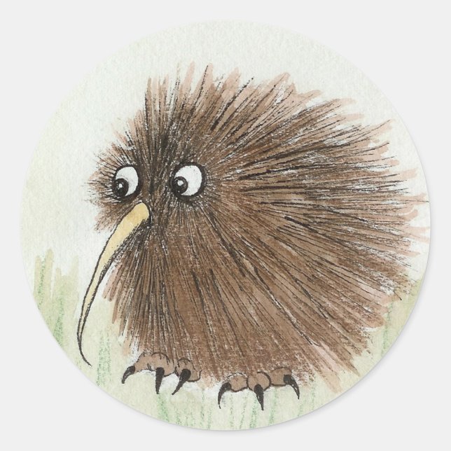 Kiwi Bird Runder Aufkleber (Vorderseite)