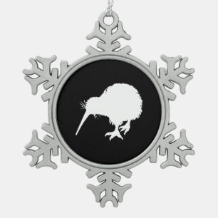 Kiwi Bird Schneeflocken Zinn-Ornament