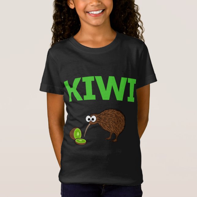 Kiwi Bird und Frucht Funny Niedlich Neuseeland Bir T-Shirt (Vorderseite)