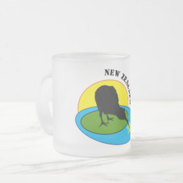 Kiwi Bird und Neuseeland Mattglastasse