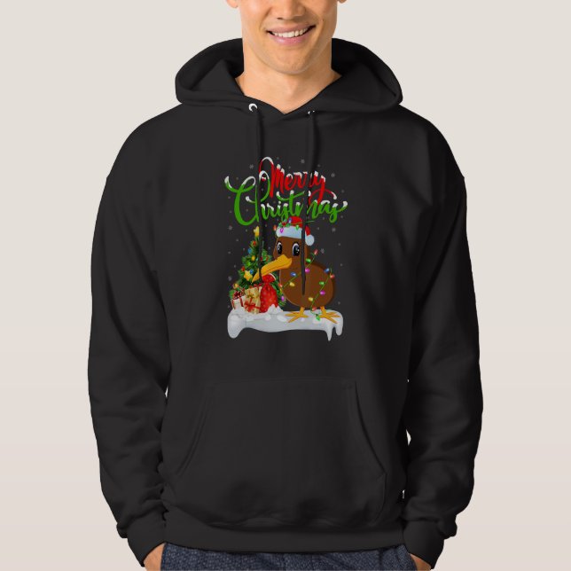 Kiwi Bird   Xmas Decorations Santa Kiwi Bird Chris Hoodie (Vorderseite)