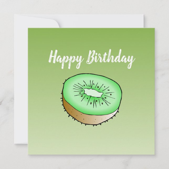 Kiwi Birthday Card Karte (Vorderseite)