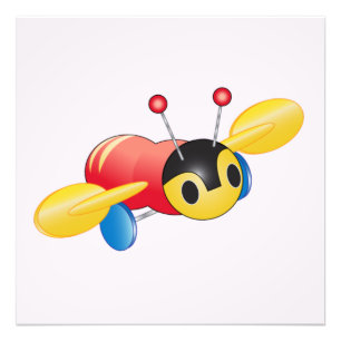 Kiwi Buzzy Biene Fotodruck