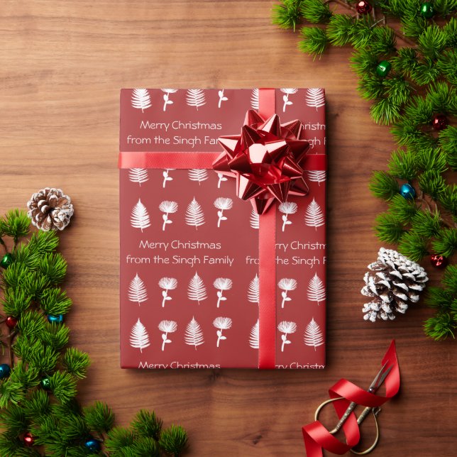 Kiwi Christmas Pohutukawa Blume Neuseeland Geschenkpapier (Feiertagsgeschenk)