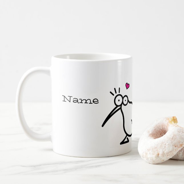 Kiwi Couple Kaffeetasse (Mit Donut)