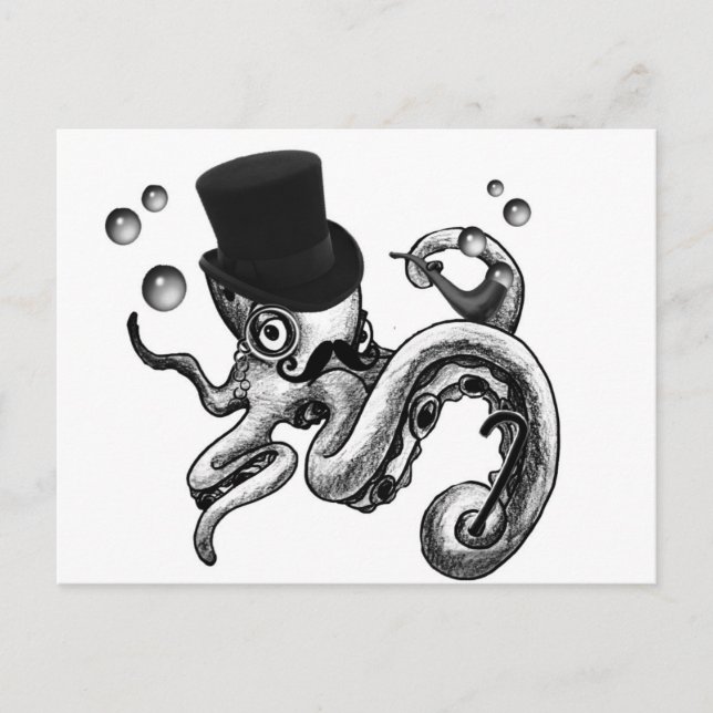 Kiwi, der Extravagante Oktopus Postkarte (Vorderseite)