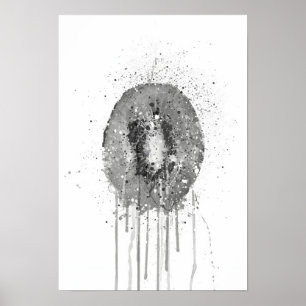 Kiwi Frucht Grau Poster