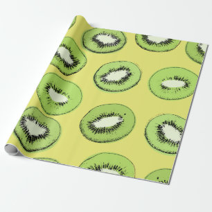 Kiwi-Frucht-nahtloses Muster, Hintergrund mit Kiwi Geschenkpapier