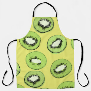 Kiwi-Frucht-nahtloses Muster, Hintergrund mit Kiwi Schürze