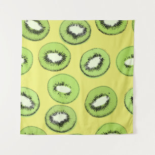Kiwi-Frucht-nahtloses Muster, Hintergrund mit Kiwi Wandteppich