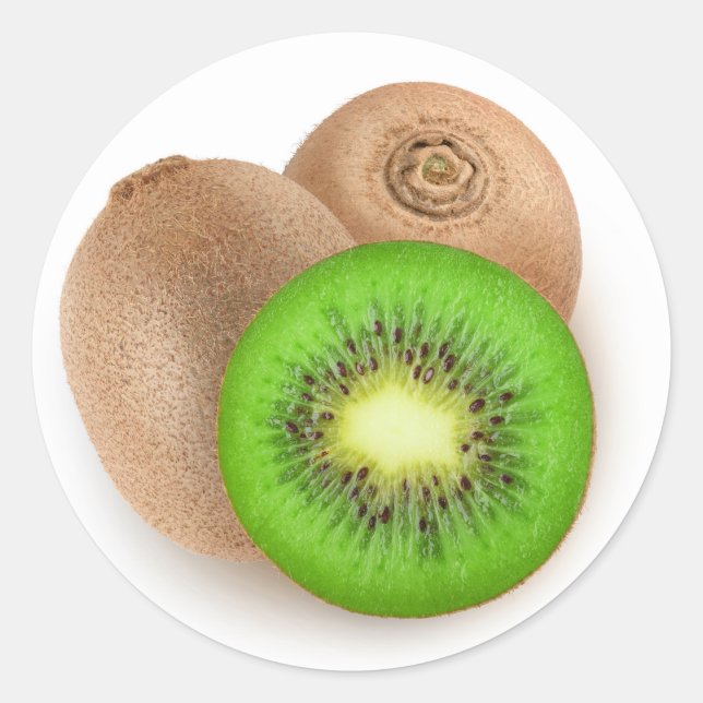 Kiwi-Früchte Runder Aufkleber (Vorderseite)