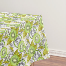 Kiwi, fruchtig, grün und weiß, frisch tischdecke