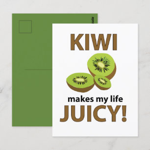 Kiwi-Fruchtliebhaber Postkarte