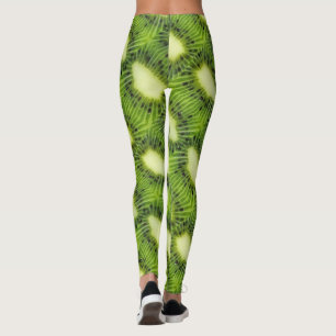 Kiwi-Fruchtmuster Leggings
