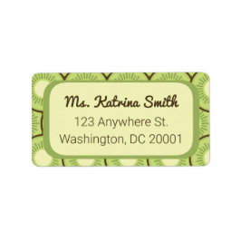 Kiwi Fruit Pattern Adressaufkleber