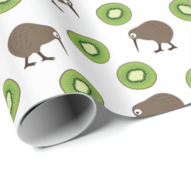 Kiwi Geschenkpapier (Rolleneckpunkt)