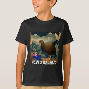 Kiwi-Grafik-Kostüm für Neuseeland-Fans T-Shirt