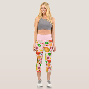 Kiwi-Granatapfel Capri Leggings