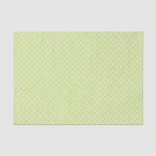 Kiwi Green Griechisches Schlüsselmuster Seidenpapier