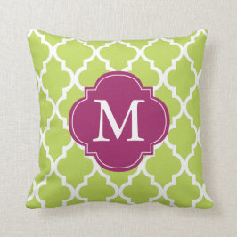 Kiwi Green Mit Monogramm Quatrele Kissen