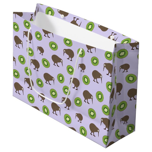 Kiwi Große Geschenktüte (Vorderseite Schrägansicht)