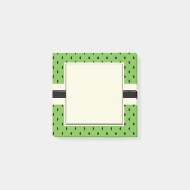 Kiwi grüne Fruchtpolka docht Sommermuster Post-it Klebezettel (Vorderseite)