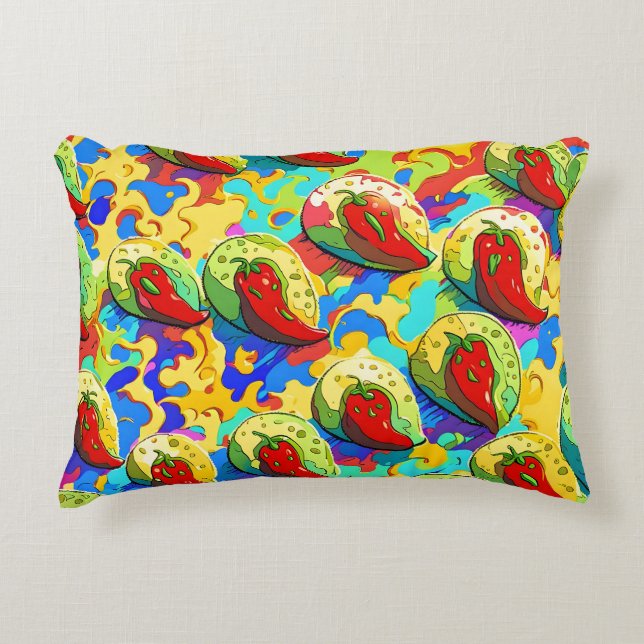 Kiwi Inferno - Ananas-Reich Dekokissen (Vorderseite)