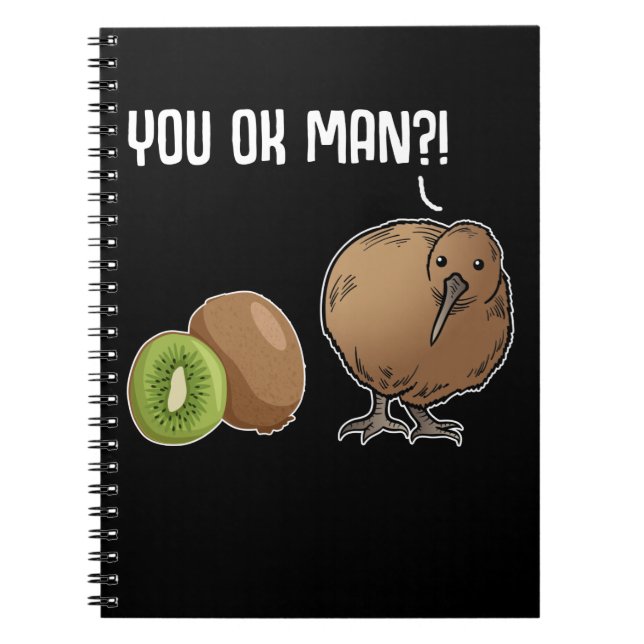 Kiwi Joke Bird Fruit Animal Kiwi Notizblock (Vorderseite)