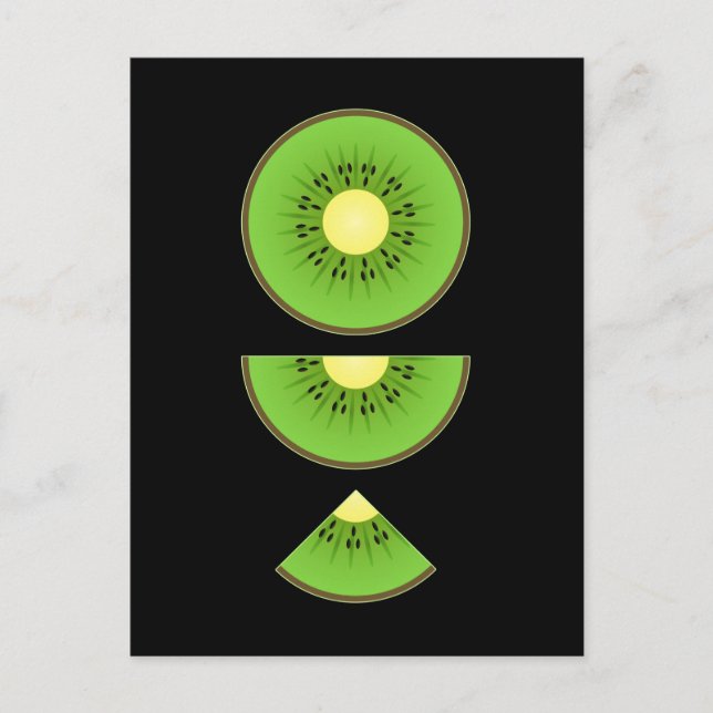 Kiwi Kawaii Niedlich Frucht Postkarte (Vorderseite)