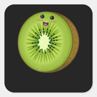 Kiwi Kostüm Lebensmittel Frucht halloween leicht Quadratischer Aufkleber
