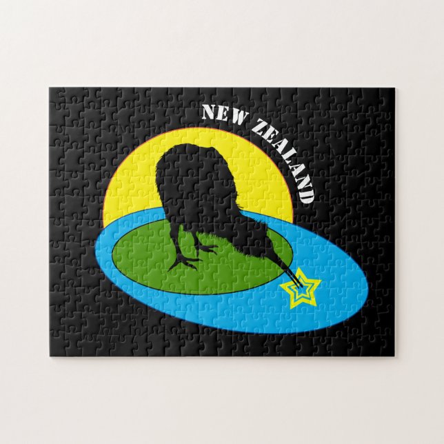 Kiwi - Neuseeland Bird & Aotearoa /kids puzzle (Horizontal)